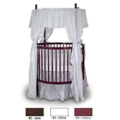 Angel Line Fixed Side Round Crib and Mattress Set