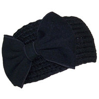 Best Winter Hats Womens Knit Headband W/Large Bow (One Size) - Black
