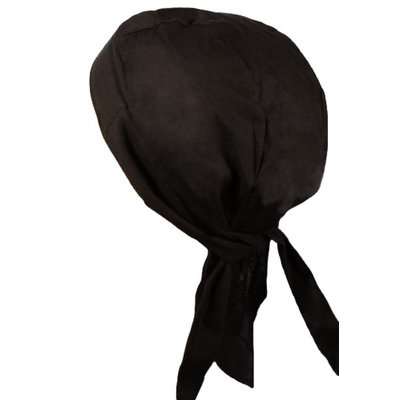Fiumara Apparel Practical Durability Deluxe Head Wrap Cotton - Black Made in USA