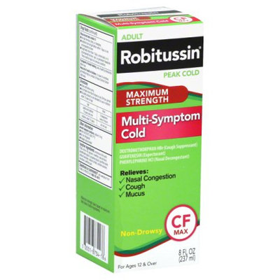 Pfizer Inc Robitussin Robi Cf Mx Sev 8oz + 10ct Lfc