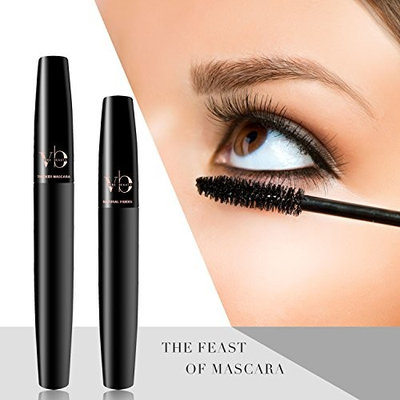 Best Fiber Lashes Mascara,3D Lash Fibers with Organic & Hypoallergenic Ingredients, Waterproof, Smudge-Proof & Long Lasting