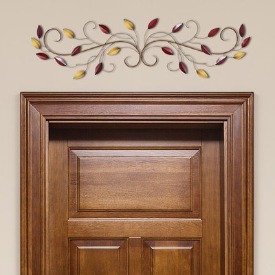 Stratton Home Decor Metal Scroll Leaves Wall Decor, Multicolor