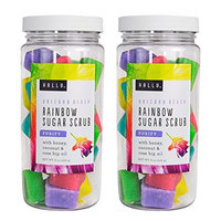 Hallu Body Scrub, Sugar Cube Scrub, Unicorn, 8 oz, Pack of 2