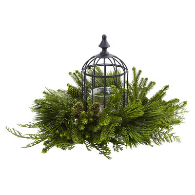 Nearly Natural Mixed Pine Birdhouse Candelabrum