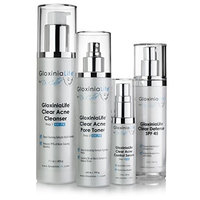 GloxiniaLife Clear Acne MD- step Acne Treatment System (90-Day) - For Adults and Teens- Fast Acting Formula for Facial Blackheads, Blemishes, Pimples and Skin Acne Bacteria, 4 item kit