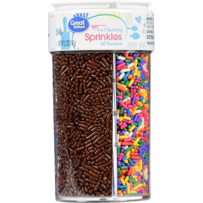 Wal-mart Stores, Inc. Great Value 4 in 1 All Occasion Decorating Sprinkles, 4 Cells, 5.2 oz