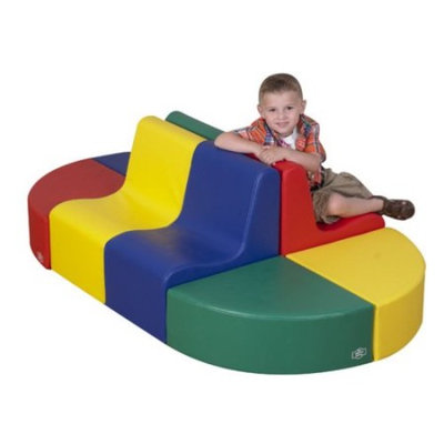 Children's Factory Tot Train Station 8 Piece Soft Seating