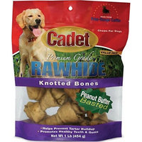 Cadet Rawhide Knotted Bone Value Pack - Peanut Butter