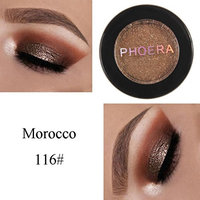 Showking PHOERA Makeup Single Color Glitter Shimmering Colors Eyeshadow Powder Metallic Eye Cosmetic