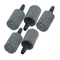Fish Tank Cylinder Shape Aquarium Blue Mini Air Stone Gray 5 Pcs