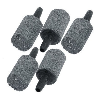 Fish Tank Cylinder Shape Aquarium Blue Mini Air Stone Gray 5 Pcs