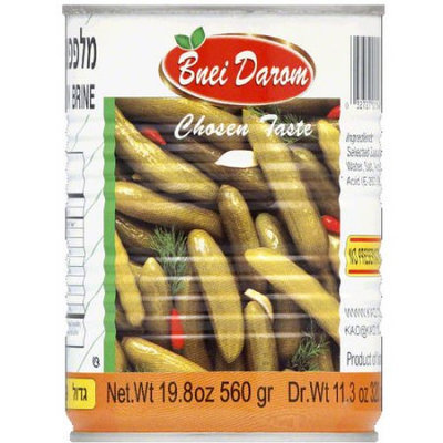 Lieber's Bnei Darom Cucumbers in Brine, 19.8 oz, (Pack of 12)