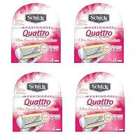 Schick Quattro for Women Razor Refill Blade Cartridges, Ultra Smooth, 4 Ct. (Pack of 4) + FREE Old Spice Deadlock Spiking Glue, Travel Size, .84 Oz