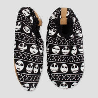 Men's Jack Skellington Fuzzy Babba Slipper Socks - Black