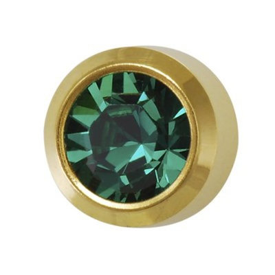 Studex May ear piercing Birthstones 6 Pair emerald 24 K G