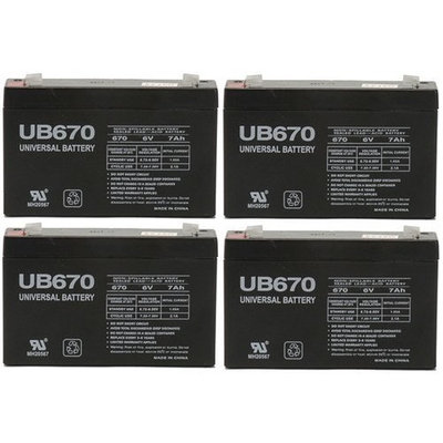 UB670 6V 7Ah CF-6V7 PE6V7.2F1 CA160 BSL0925 Battery - 4 Pack