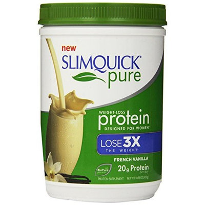 Slimquick Pure Protein Powder, low calorie dietary supplement, Vanilla, 300 Gram, Lose 3x the weight (Packaging may vary)