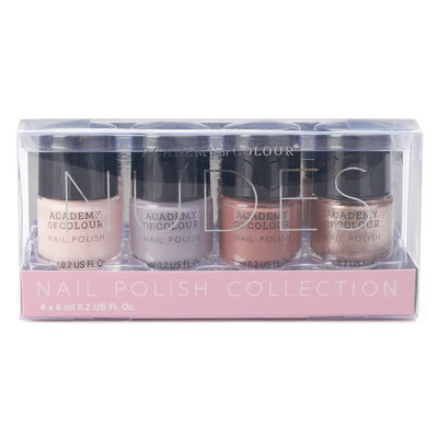 Academy of Colour Nudes 4-pc. Nail Polish Set, Beig/Green (Beig/Khaki)