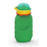 Reusable Baby Food Pouch + Squeeze, Portable, Refillable Baby Food Container, Storage + Great for Smoothies and Snacks + 100% Food Grade Silicone - Squeasy Snacker - Featuring No-Spill Insert
