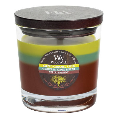 WoodWick Tri-Pour Salted Caramel Apple 17.2-oz. Candle Jar, Green