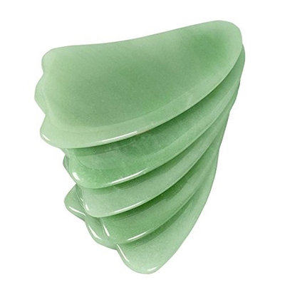Feng Shui Natural Jade Green Dongling Claw-shaped Scraping Plate Piece W3421