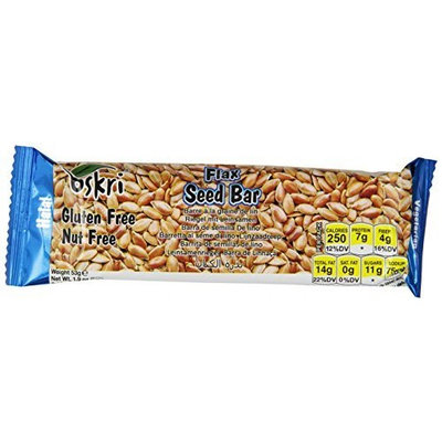Oskri Flax Seed Bar, 1.9-Ounce (Pack of 20)