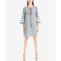 Max Studio Womens Melina Printed Bell Sleeves Casual Dress