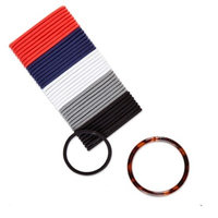 Scunci 4mm No Damage Elastics with Bonus Ring Holder - 40pk