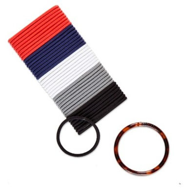 Scunci 4mm No Damage Elastics with Bonus Ring Holder - 40pk