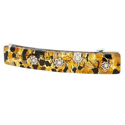 Venetian Reflections Hair Clip - Topaz Gold by GlassOfVenice