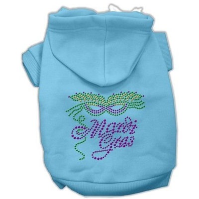 Mirage Pet Products Mardi Gras Rhinestud Hoodies Baby Blue XXL (18)