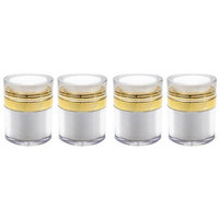 White and Gold Airless Jar - 1 oz / 30 ml (4 pack)