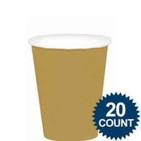 Amscan Gold 9oz Paper Cups 20ct