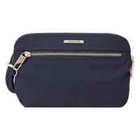 Travelon Anti-Theft Tailored Convertible Crossbody Clutch Sapphire/Dove Gray Interior - Travelon Fabric Handbags