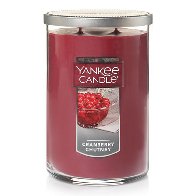 Yankee Candle Cranberry Chutney Tall 22-oz. Candle Jar, Dark Red