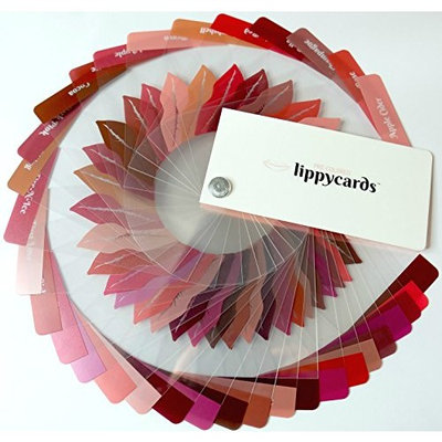 Pre Colored LippyCards Liquid Lipstick Sample 51 Color Fan Deck