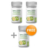 Brilliant Garcinia Cambogia - 3 Bottles - Diet Pills - 80% HCA - Extra Slim Formula - Appetite Suppressant - 60 Capsules