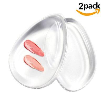 Silicone Makeup Sponge 2 Pcak ,Beauty Makeup Tool for Gel Foundation and Concealer Puff BB Cream Foundation Applicator for Cosmetic Blending: Beauty
