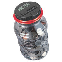 Black Series Digital Counting Money Jar, Red