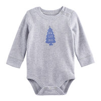 Baby Boy Jumping Beans® Graphic Shoulder Snap Thermal Bodysuit, Size: 6 Months, Light Grey