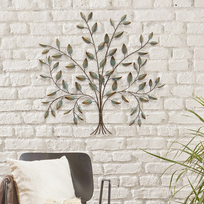 Stratton Home Decor Metal Tree Wall Decor, Multicolor
