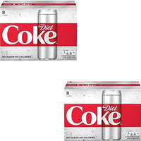 Diet Coke Soda Slim Can, 12 Fl Oz, 8 Count