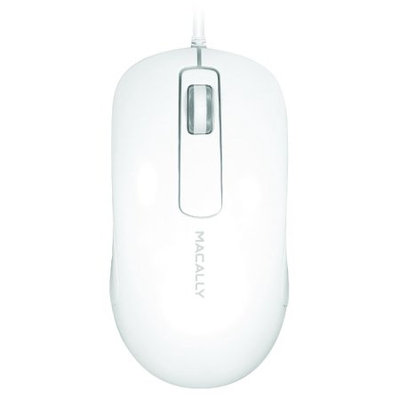Mace Group - Macally Macally ICEMOUSE3 Optical USB Wired Mouse - White