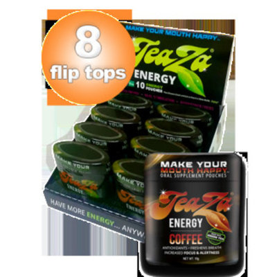 Teaza Herbal Energy Pouch Coffee 8 Pack
