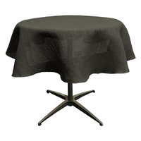 LA Linen TCBurlap58R-Black Dyed Natural Burlap Tablecloth Black - 58 in. Round