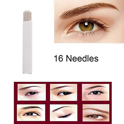 Disposable Microblading Needles - CINRA Microblading Curved Needles Permanent Makeup Manual Eyebrow Tattoo Needle Embroidery Arc Blade 100pcs