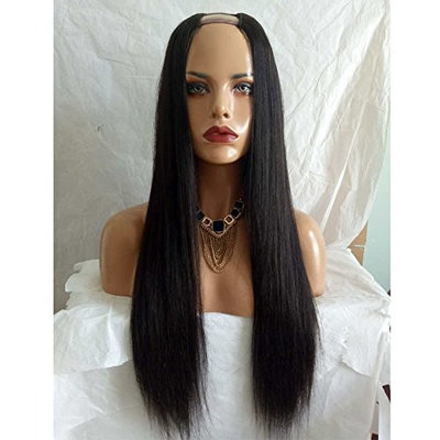 Kerrywigs 8A Grade Brazilian Hair U Part Human Hair Wigs For Black Women Silky Straight Glueless U Shaped Wig Long Upart Wig-14inch
