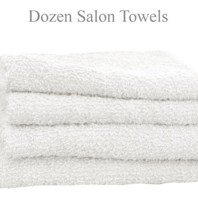 Salon Simplicity Collection: Set of 12 (dozen) Spa / Salon Towels; 100% Eco-Friendly Cotton Terry, Color: Pure White by eBoutiques