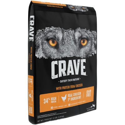 Crave™ with Protein from Chicken 1+ Years Premium Dog Food 12 lb. Bag