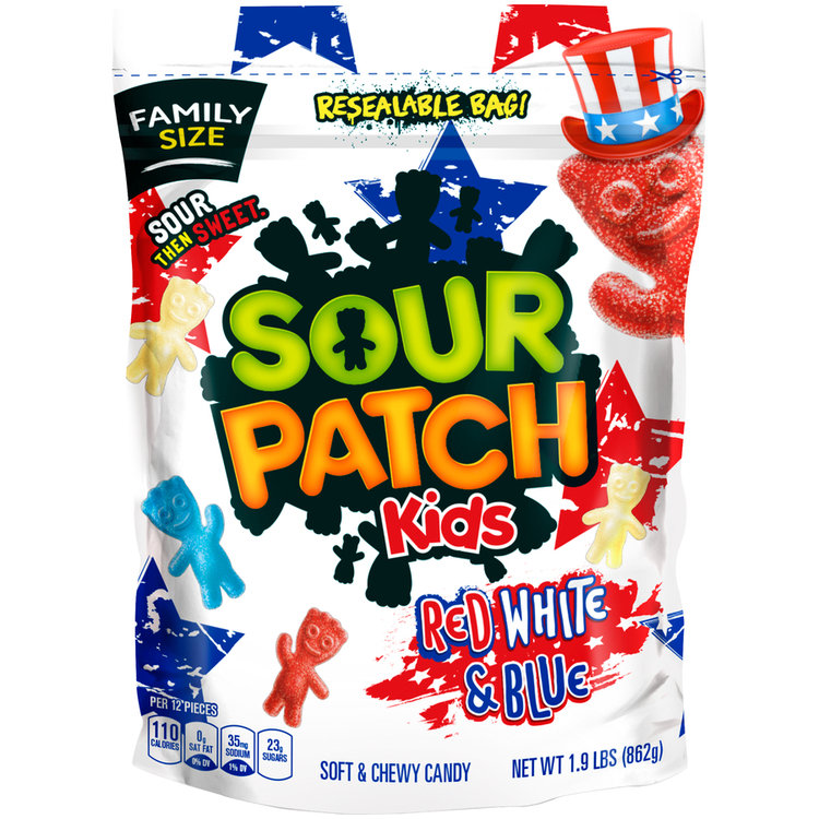 Sour Patch Kids Red White & Blue Candy Reviews 2019
